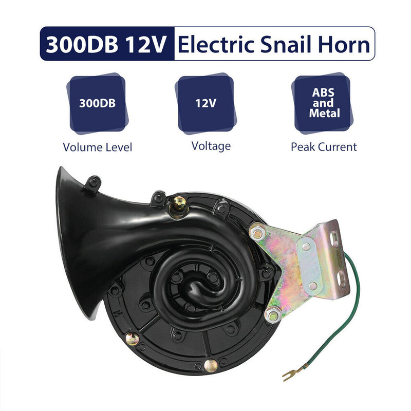 Universal 300DB 12V Loud Electric Snail Air Horn for Car Boat Motorcycle Truck