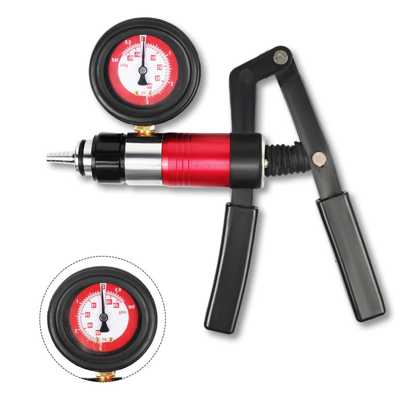 Hand Held Vacuum Pressure Pump Tester Brake Fluid Bleeder Tool 21pcs