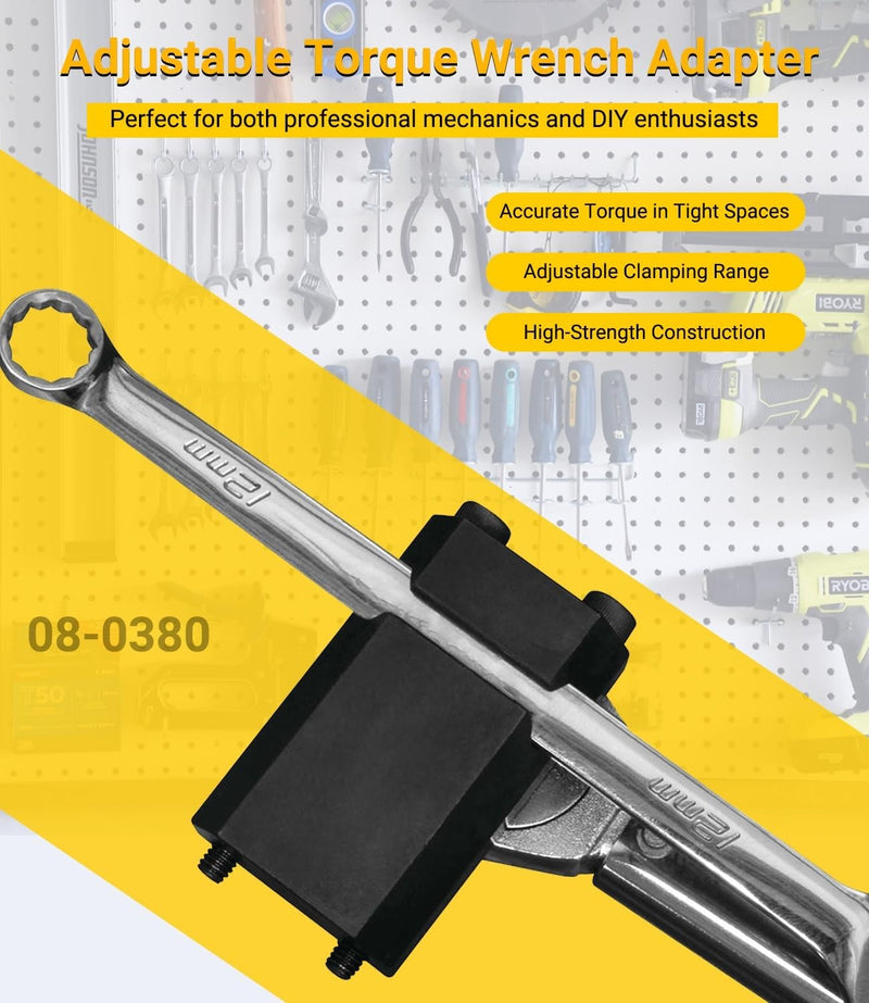 08-0380 Adjustable Torque Wrench Adapter for 6-19mm Metric 1/4-3/4 Wrenches
