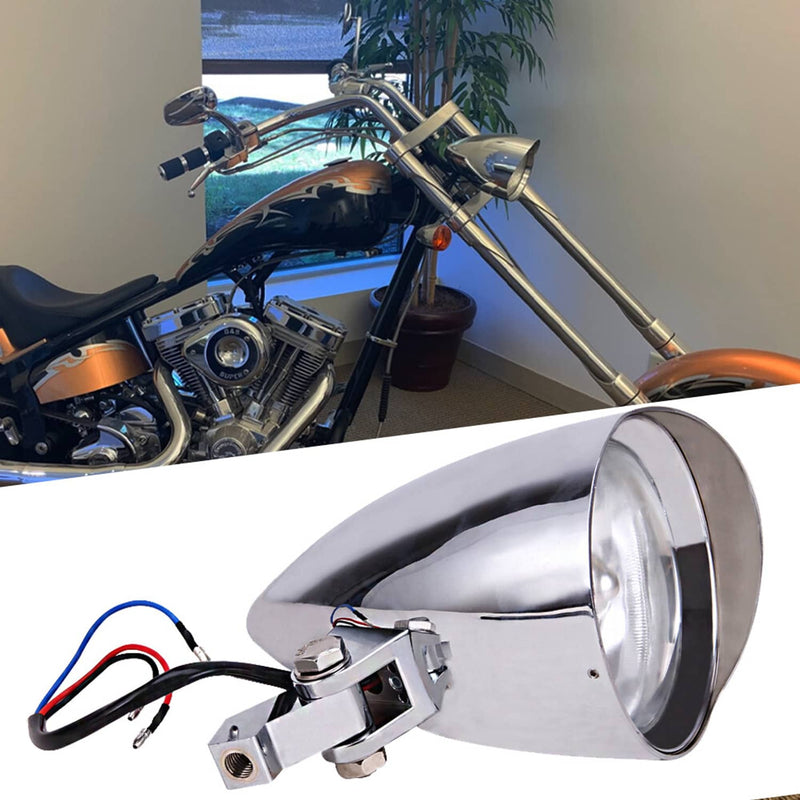 Chrome Tri Bullet Headlight for Harley Dyna Softail Sportster Chopper Bobber