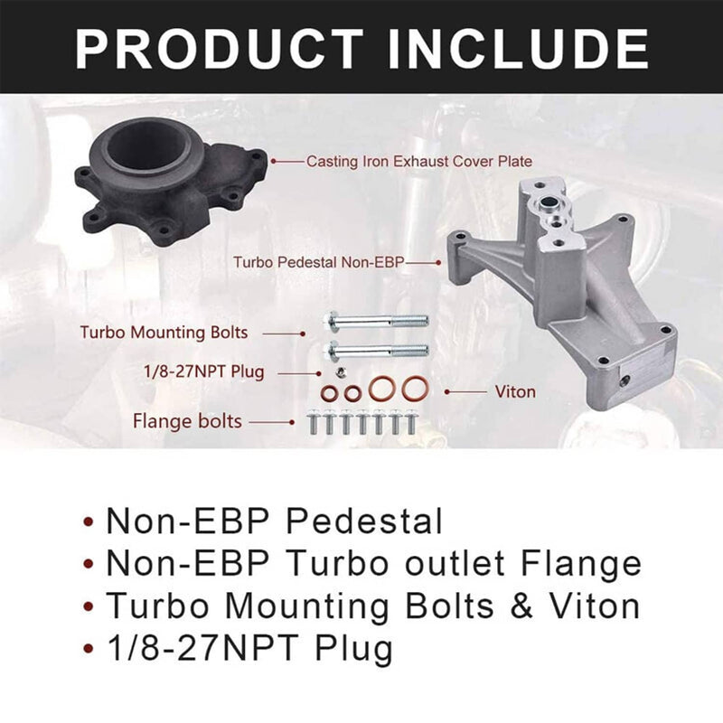 Turbo Pedestal Exhaust Housing w/Bolts for Ford 99.5-03 Powerstroke 7.3L Diesel