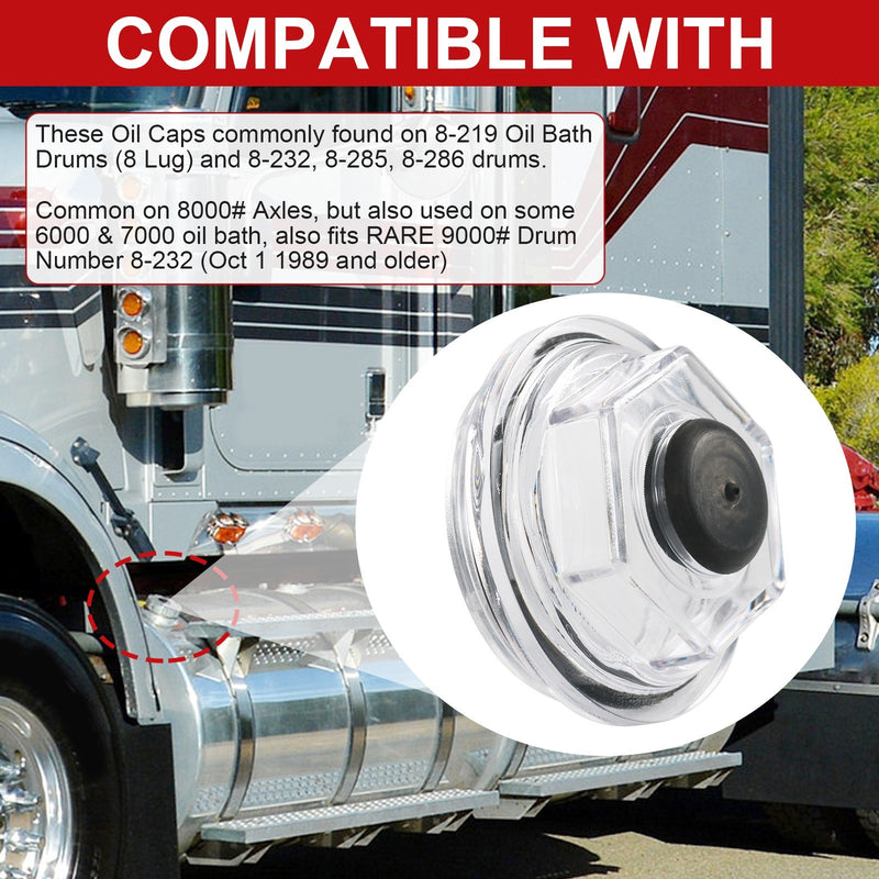 4PCS 8K 2-7/8" Oil Bath Caps Trailer Axle for Dexter 21-35 LCI 8000# Replacement
