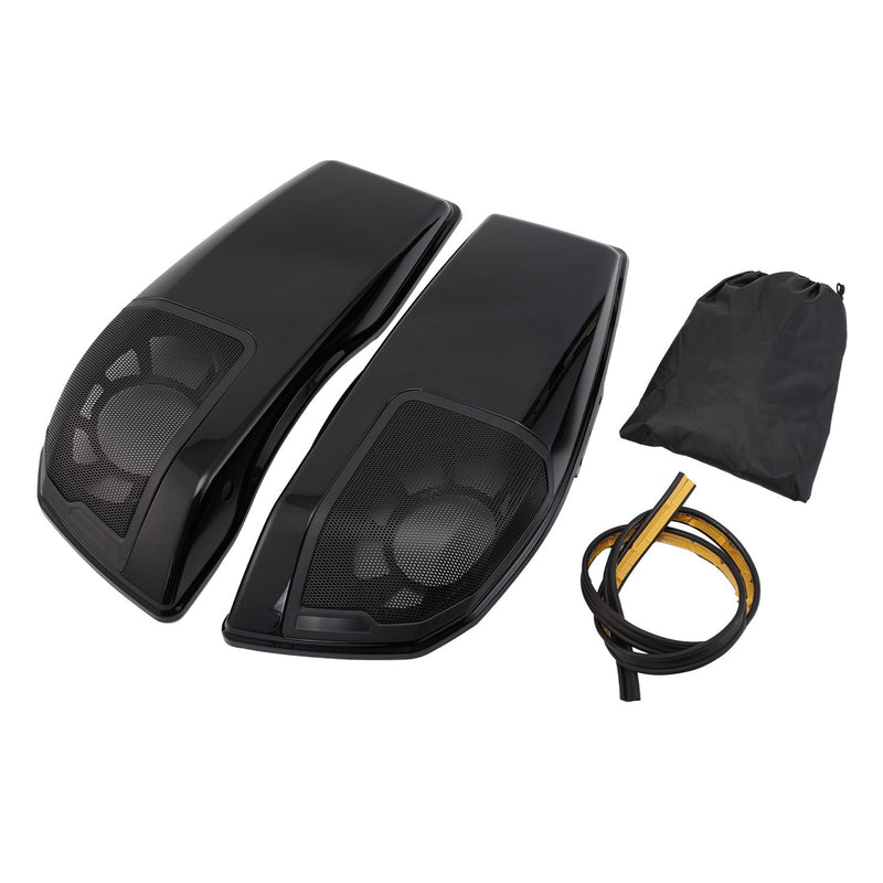 Vivid Black Saddlebag Speaker Lids for Harley Road Glide 2024-up