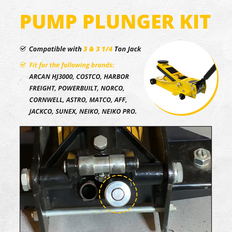 Replacement Pump Piston for Harbor Freight Costco Arcan Matco 3 & 3 1/4 t Jack
