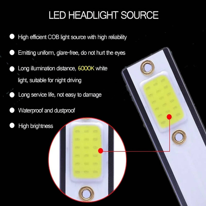 6000K LED Headlight Hi-Lo Beam Fog Light Bulbs for Cadillac Escalade