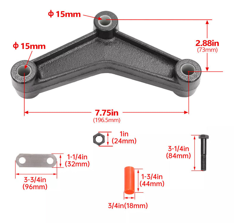 Tandem Leaf Spring Shackle Kit for 1 3/4" Trailer Axle Suspension Springs