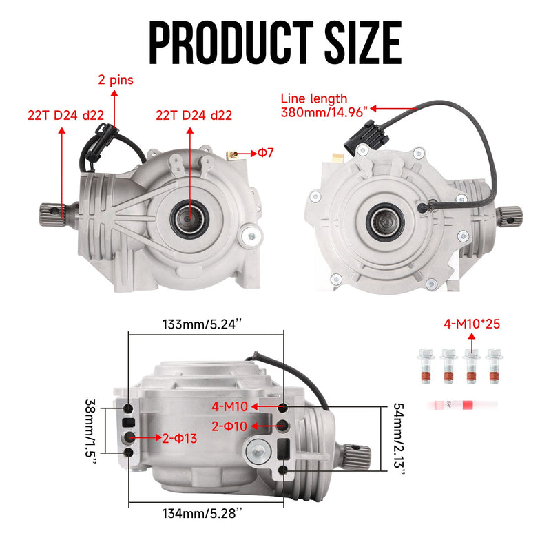 1333750 Front Differential for Polaris Ranger RZR ACE 500 570 800 900 1000