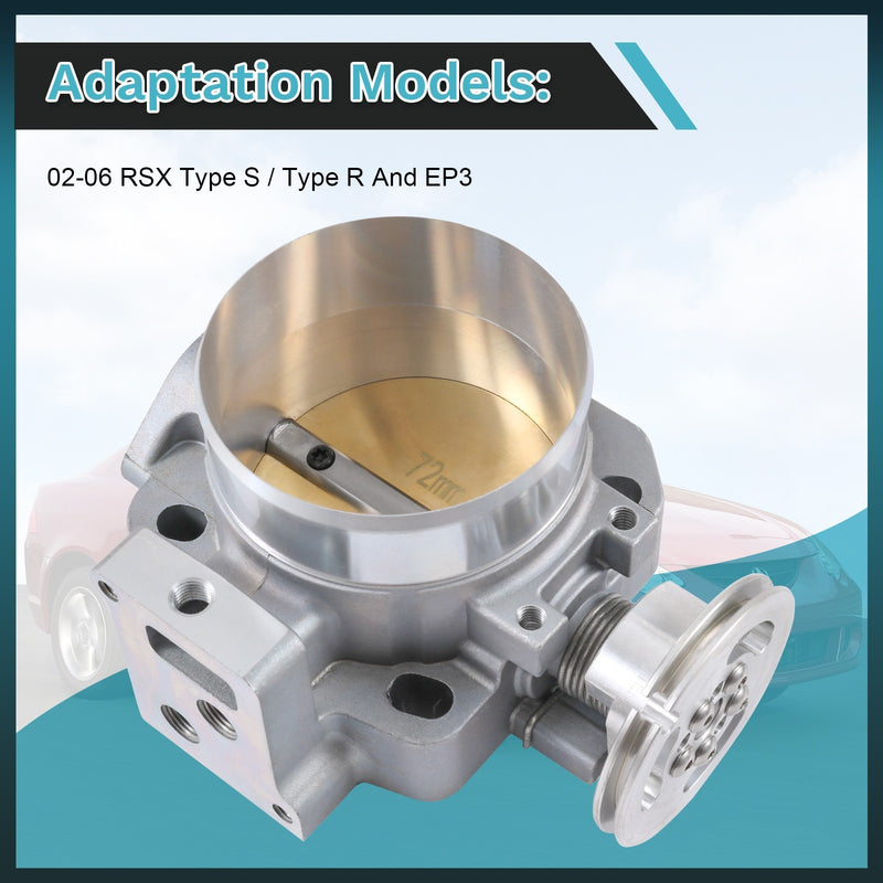 JDMSPEED Billet 72mm Throttle Body for K-Series K20 K24 PRB PRC RBC RRC