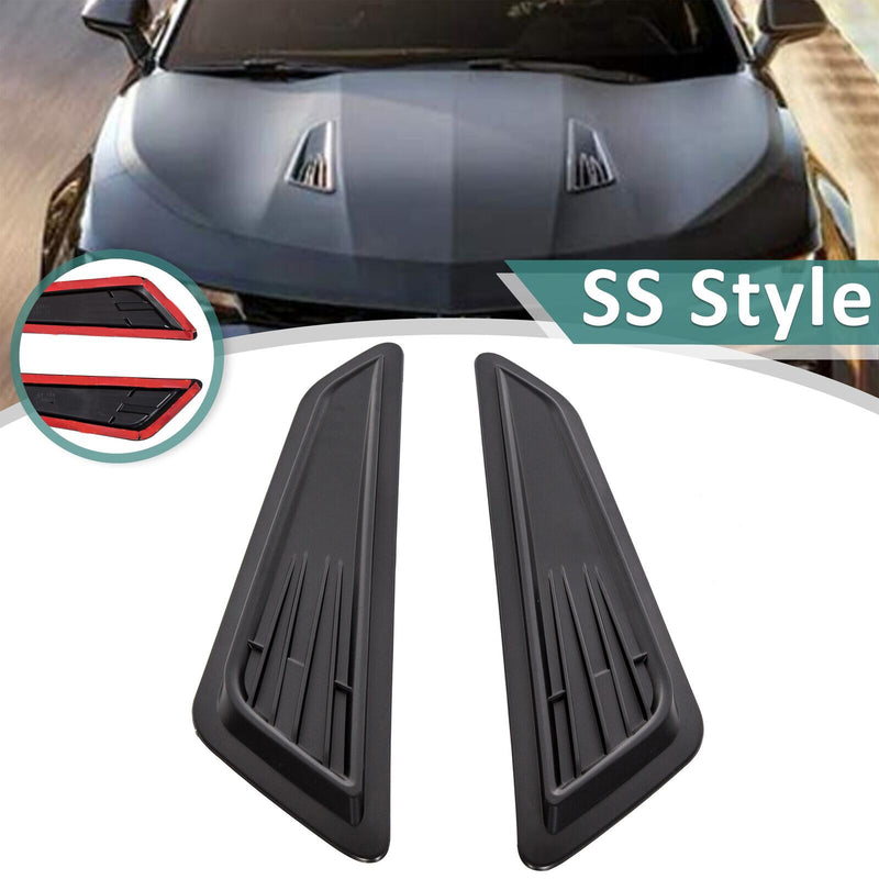Black Bonnet Hood Vent Scoop Covers for Chevy Camaro 2016-23 2019 2020 1LT LT RS