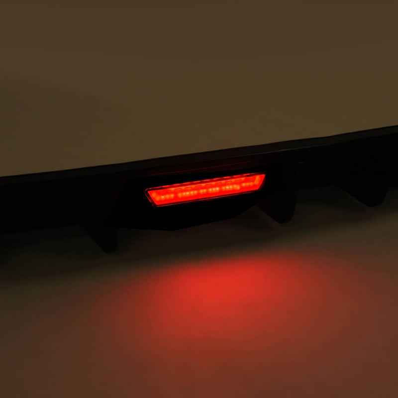 DURAFORCE Rear Bumper Diffuser LED Brake Light Gloss Black for Hyundai Elantra 2021-23