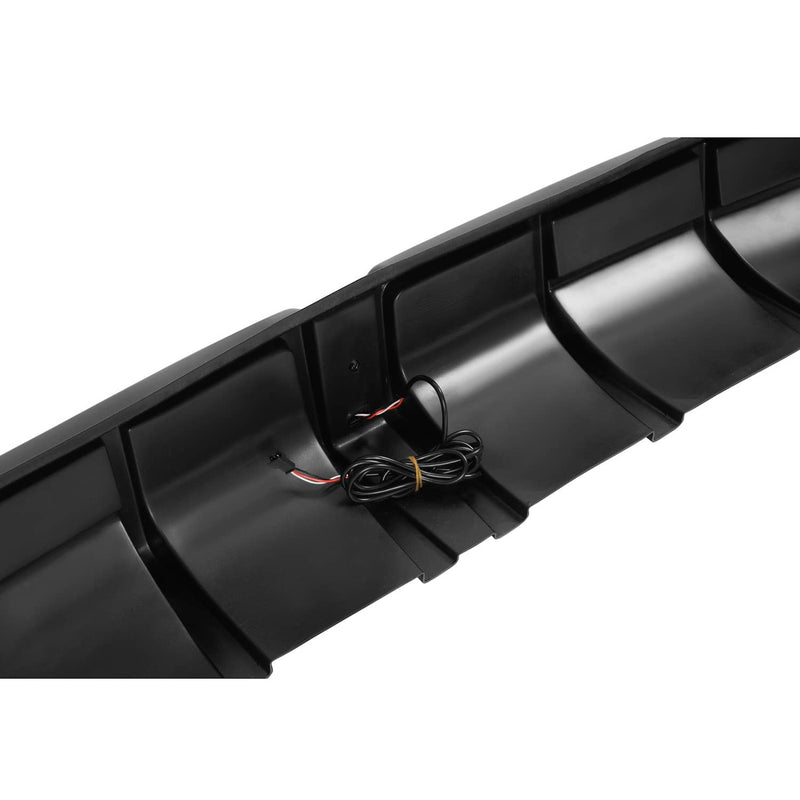 DURAFORCE Rear Bumper Diffuser Corner Spat With LED Light for Honda Civic 22-26 Black