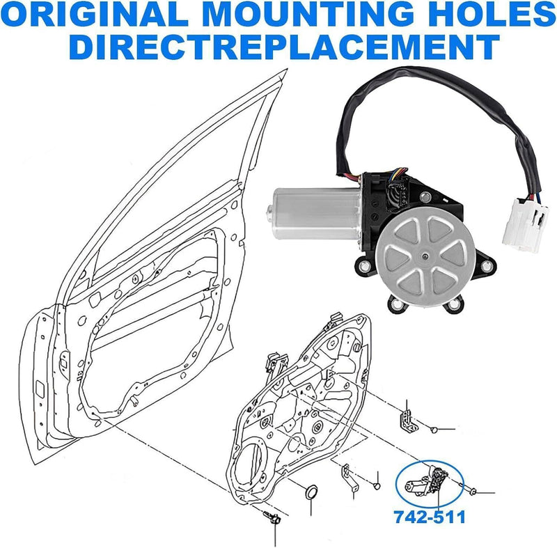 Right Passenger Side Power Window Lift Motor for Infiniti G35 Coupe Nissan 350Z