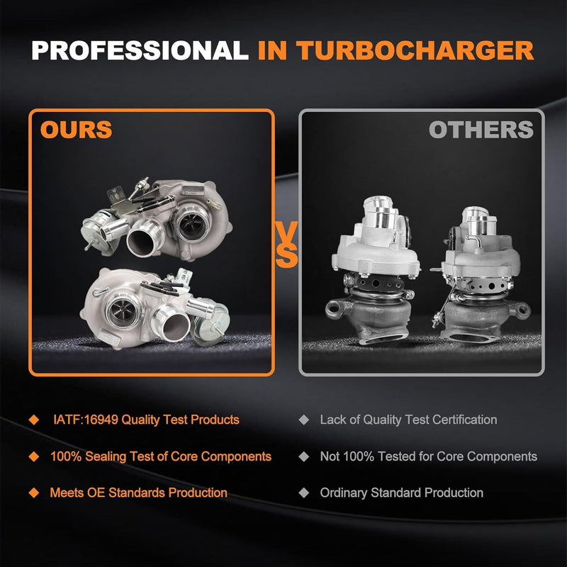 Left Right Turbo Kit for Ford F150 Pickup 2013-2016 V6 3.5L Turbocharger