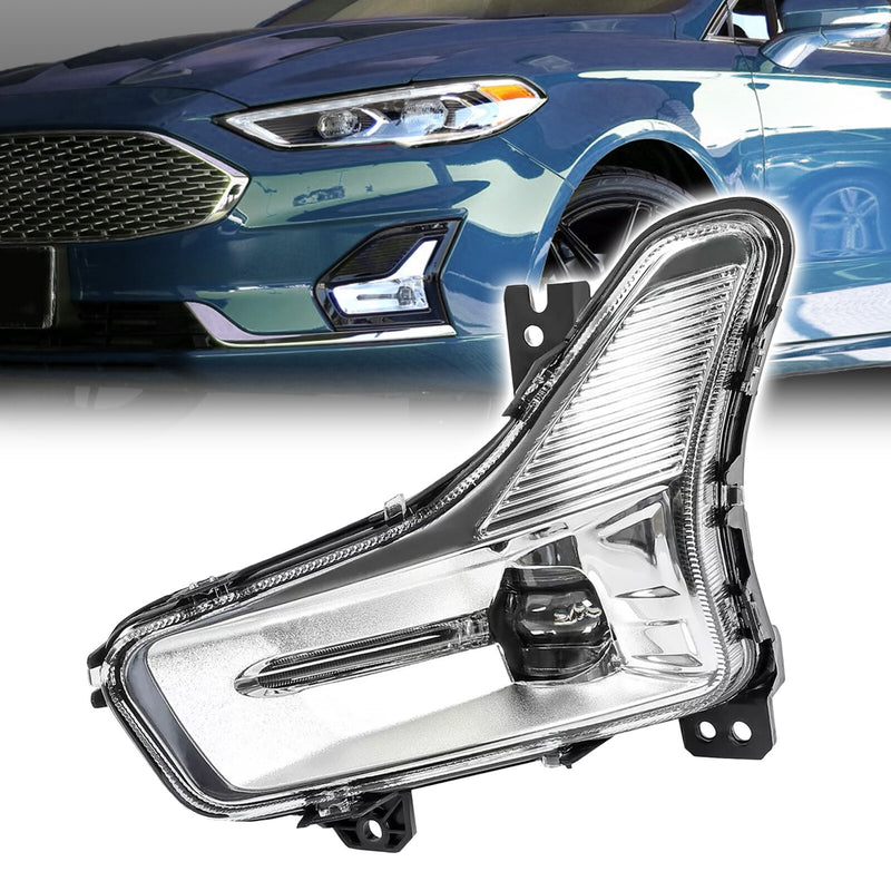 LED Front Driver Left Fog Light Lamp Clear Lens for Ford Fusion 2019-2021
