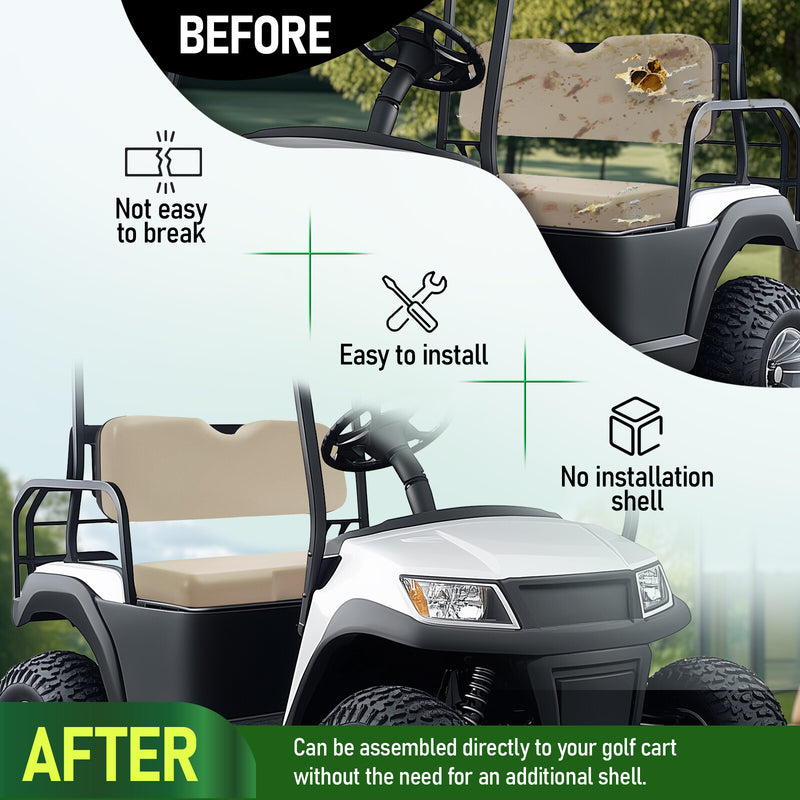 Tan Front Seat Cushion Cover + Back Cover for EZGO RXV 2008-Up