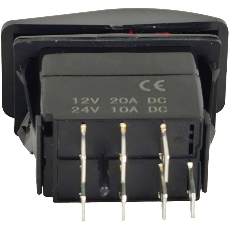 DURAFORCE SK2474102 Red Light Rocker Switch for Cleveland 12V 20A 24V 10A DC