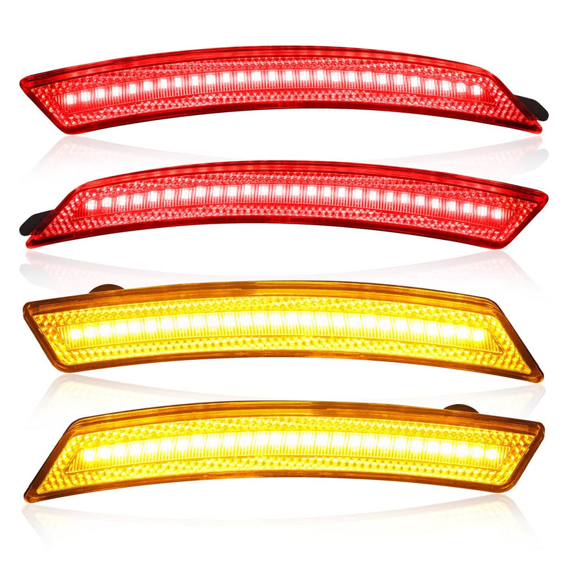 DURAFORCE Side Marker Fender Lights Front Rear for Mini Cooper 2007-2015 R55 R56 R57 Set