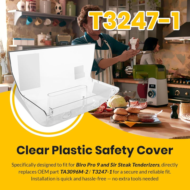 T3247-1 TA3096M2 Clear Plastic Safety Cover for Biro Tenderizers Pro 9 Sir Steak