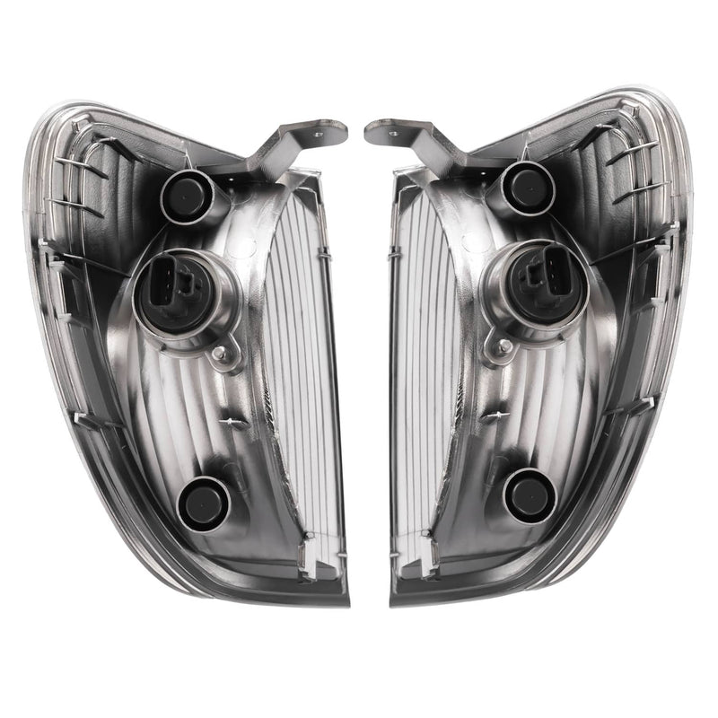 DURAFORCE Front Corner Lights Clear With Bulbs for Toyota Land Cruiser 1998-2004 Pair