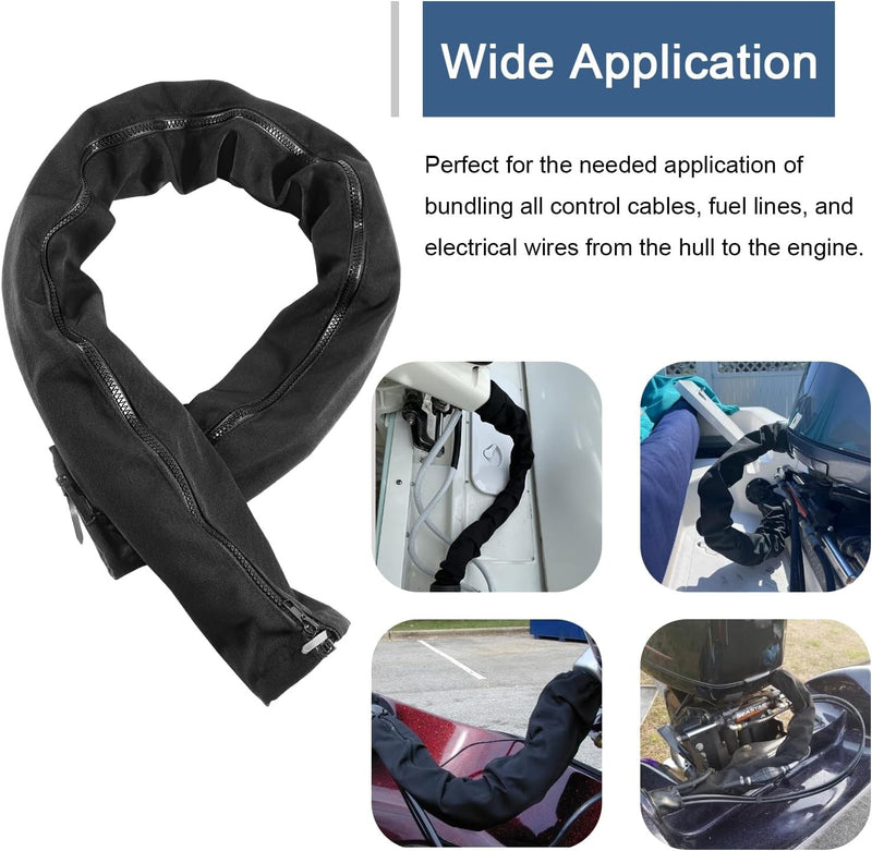 ZRS-1-DP Marine Cable Hose Rigging Protector Cover 48-Inch Zippered Sleeve