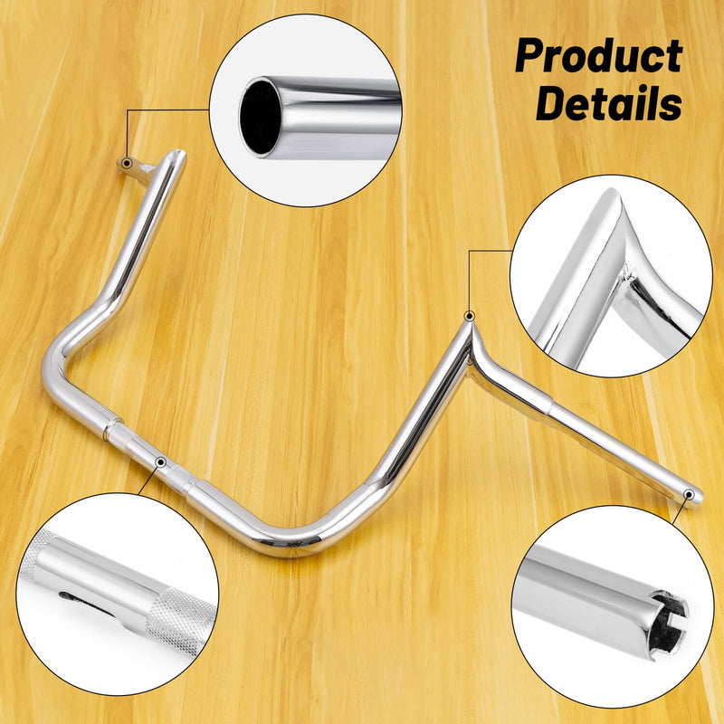 12" Meathook Ape Handlebar for Harley Touring Street Glide Electra Glide 1986+
