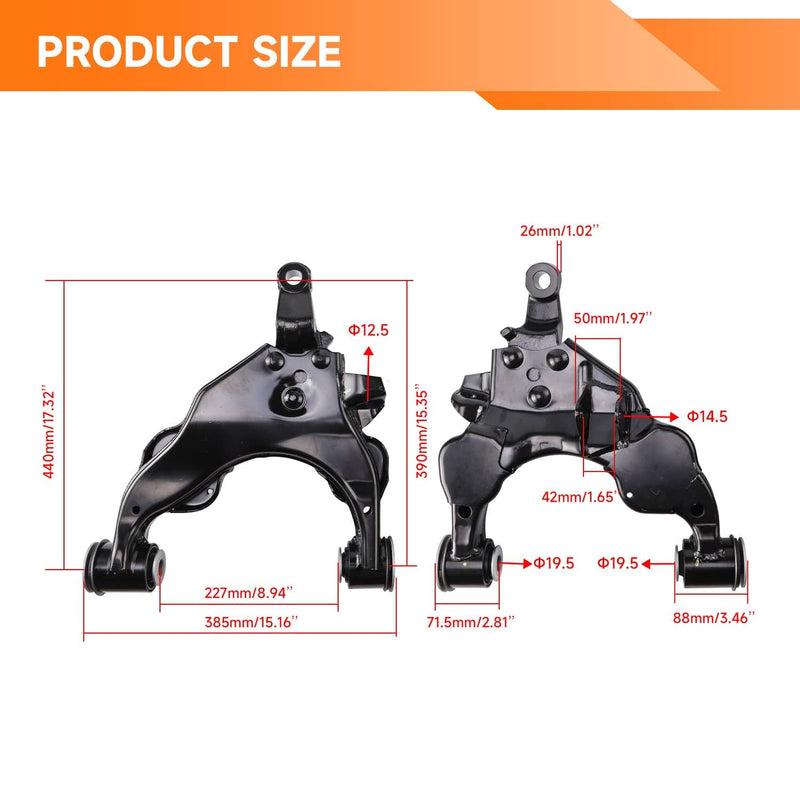 Front Lower Control Arms Pair for Toyota Tundra 2004-2006 Sequoia 2004-2007 V8