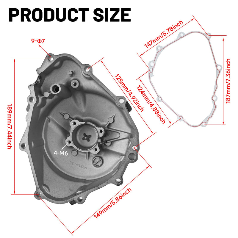 Aluminum Engine Stator Cover for Honda CBR600 F4I 2001-2006 Black Left Side