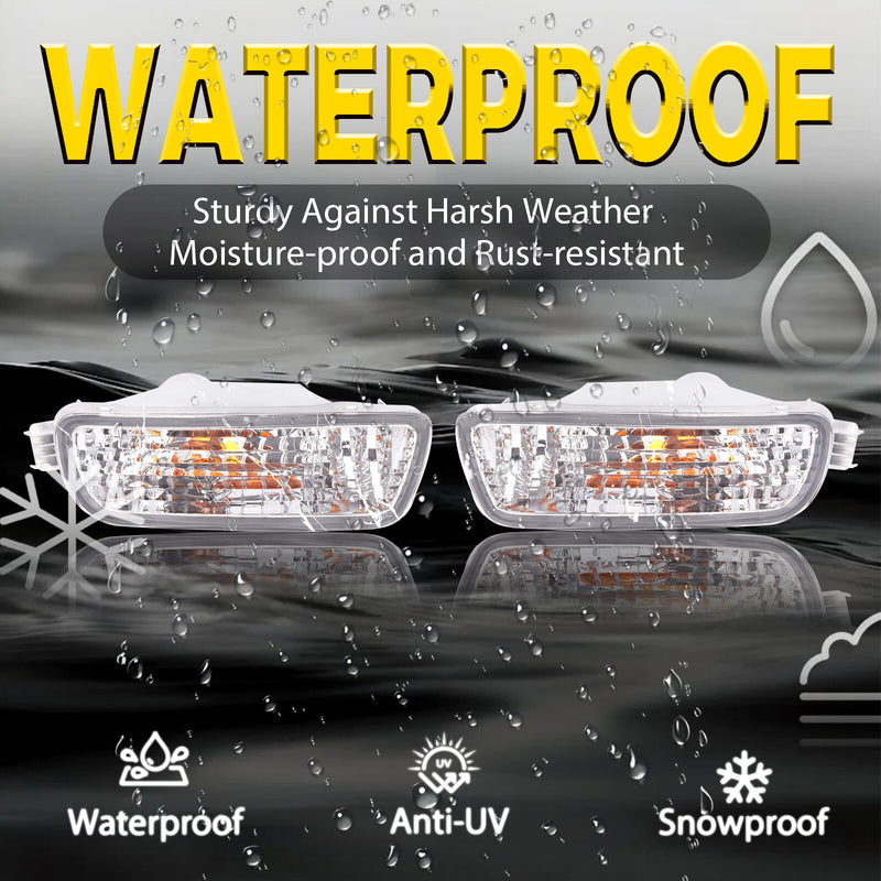 Pair Bumper Turn Signal Lights for Toyota Tacoma 2001-2004 Driver Passenger Side
