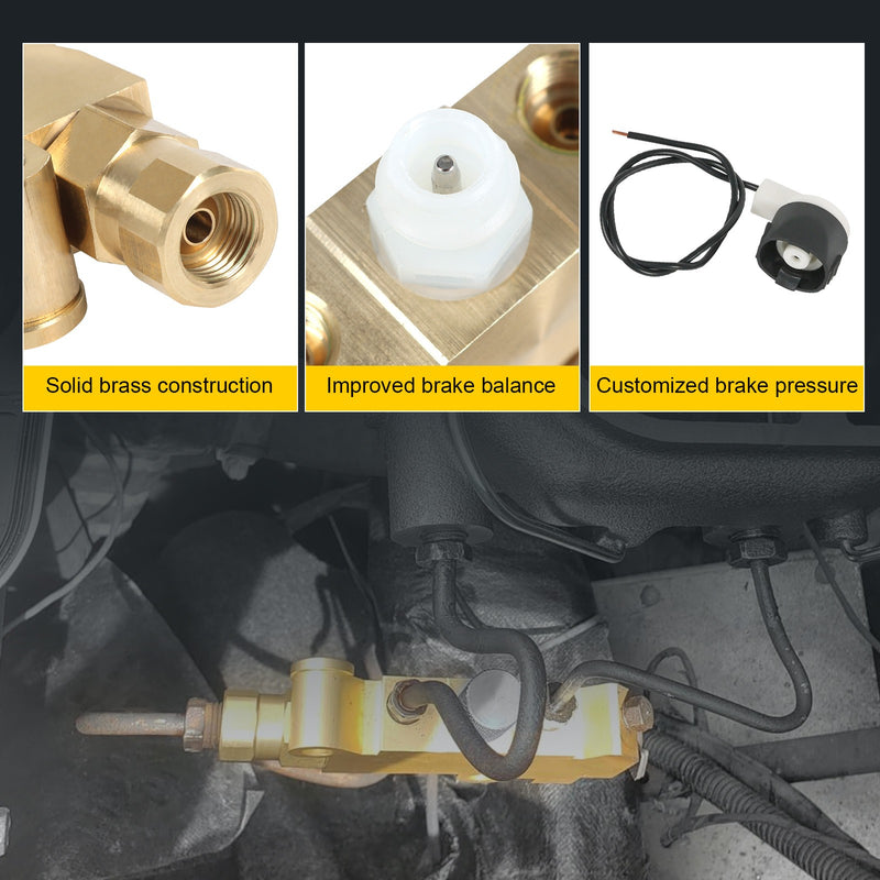 PV2 Brass Brake Proportioning Valve Disc Front Drum Rear & Mount