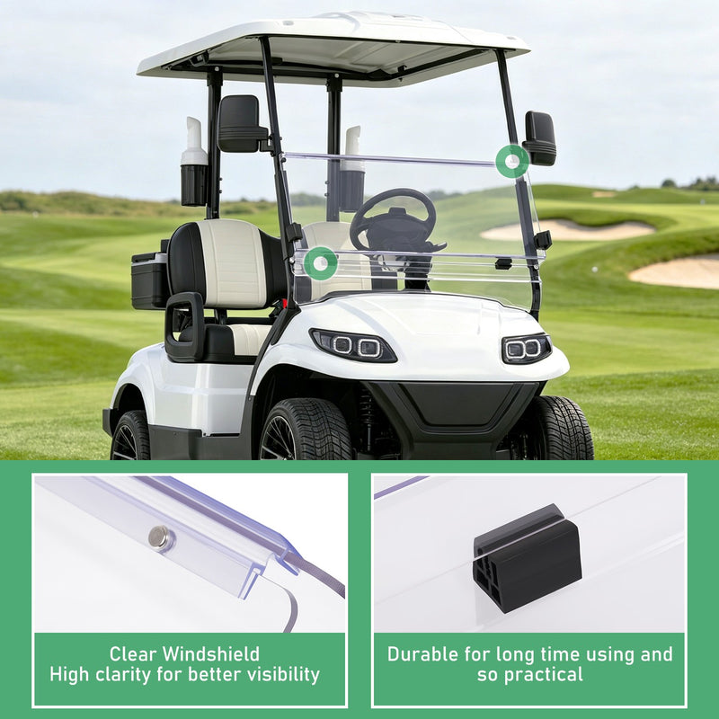 Folding Windshield Windscreen for ICON I20 I40 I60 I20L I40L I60L Golf Cart