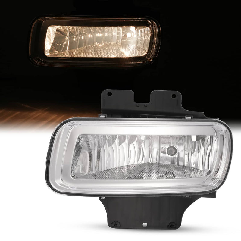 DURAFORCE Left Clear Lens Fog Light for Ford F150 LH 2004-2006 To 8-8-05 Bracket Bulb