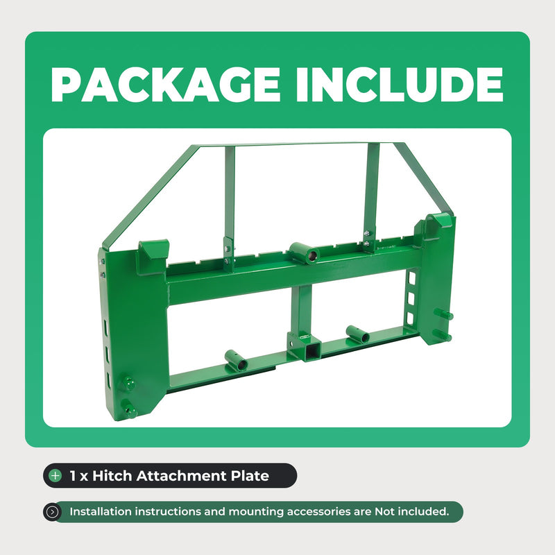 4000lbs Pallet Fork Frame for John Deere Loader Skid Steer 2" Receiver Hitch