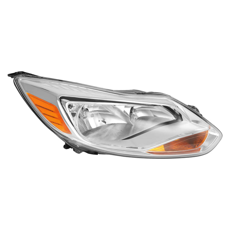 DURAFORCE Chrome Headlight Headlamp Replacement Passenger Side for Ford Focus 2012 13 14