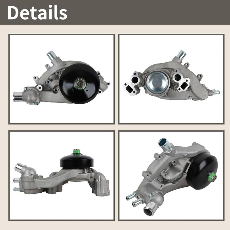 Water Pump with Thermostat for Chevy GMC Vortec 4.8L 5.3L 6.0L 6.2L 2007-2016