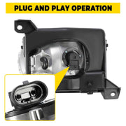 DURAFORCE Fog Light Assembly Passenger Clear Lens with Bulb for Toyota Tundra 2000-2006