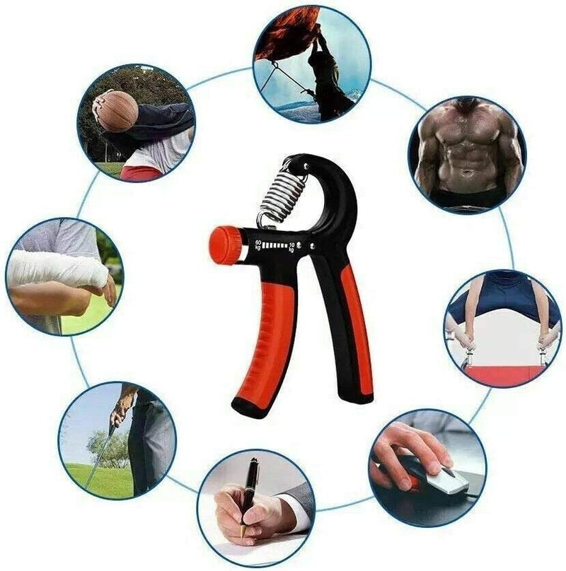 Hand Grip Strength Power Trainer Gripper Adjustable Gym Exerciser