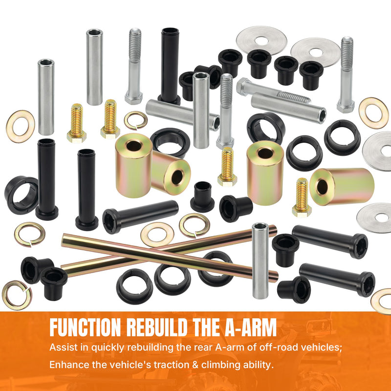 Rear Left Right A-Arm Bushing Shafts Kit for Polaris Sportsman 800 2005-2010