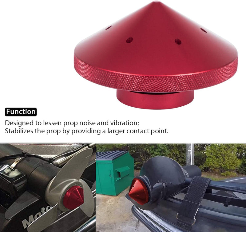 GFEL-MK-BK-DP Eliminator Trolling Motor Prop Nut for MinnKota 80 101 112 Red