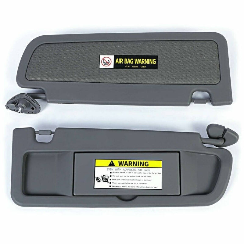 Dark Gray Sun Visor Pair for Honda Civic Left & Right Set of 2