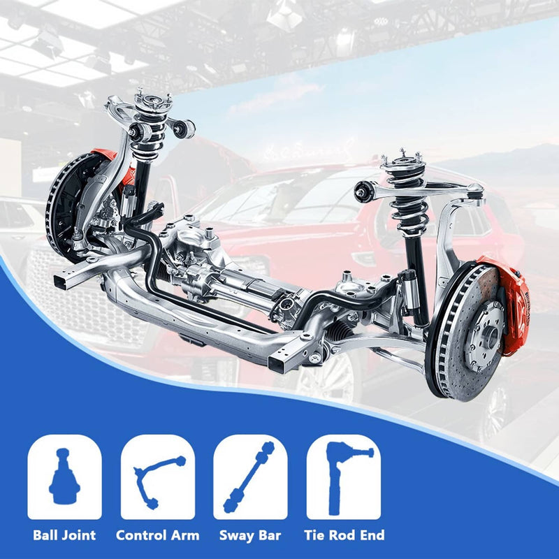 Front Upper Control Arm Ball Joints Tie Rods for Chevy Tahoe GMC Yukon Escalade
