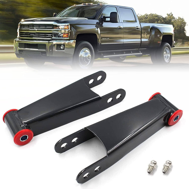 3 Inch Rear Drop Shackles for Chevy GMC Sierra Silverado 1500HD 3500HD 2WD