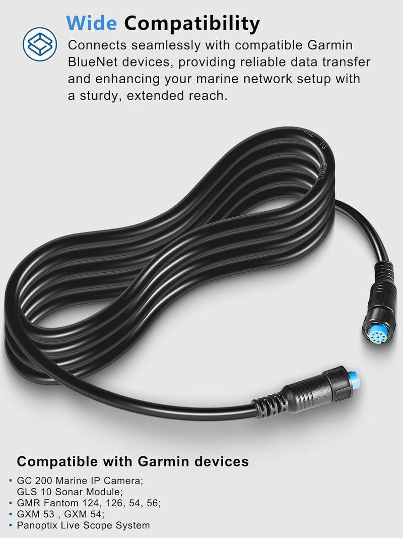 010-12528-30 Marine Network Cable 6 Feet for Garmin Connect BlueNet Devices