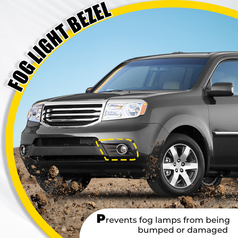 Front Bumper Fog Light Cover Bezel Trim Left Side for Honda Pilot 2012-2015