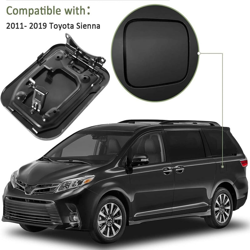 Black Gas Lid Door Fuel Door 77350-08020 for 2011-2020 Toyota Sienna 2.7L 3.5L