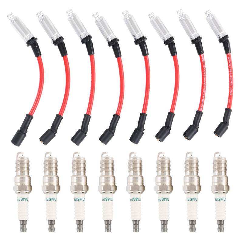 41-110 Iridium Spark Plugs & 48322 Spark Plug Wires for Chevy 5.3 6.0 6.2L