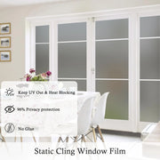 DURAFORCE Static Cling Film 78.74x17.73 for Bathroom Office Living Room No Glue Needed