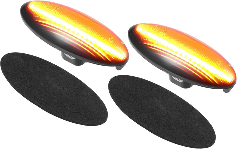 Smoke Lens Amber LED Signal Side Marker Lights for Toyota Yaris Hatchback XP90 2