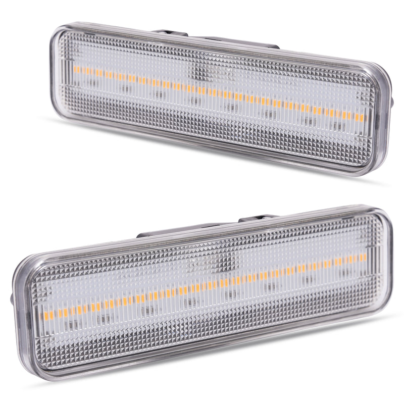Yellow LED Front Side Marker Lights for El Camino Caballero Malibu 78-87 2 Pcs