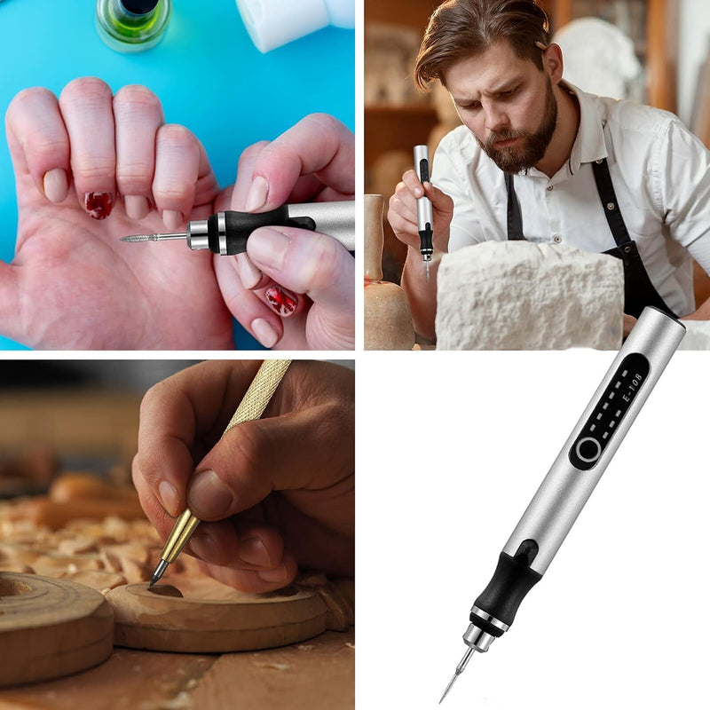 Cordless Electric Engraving Pen Micro Polishing Pen 33 Drill Bits