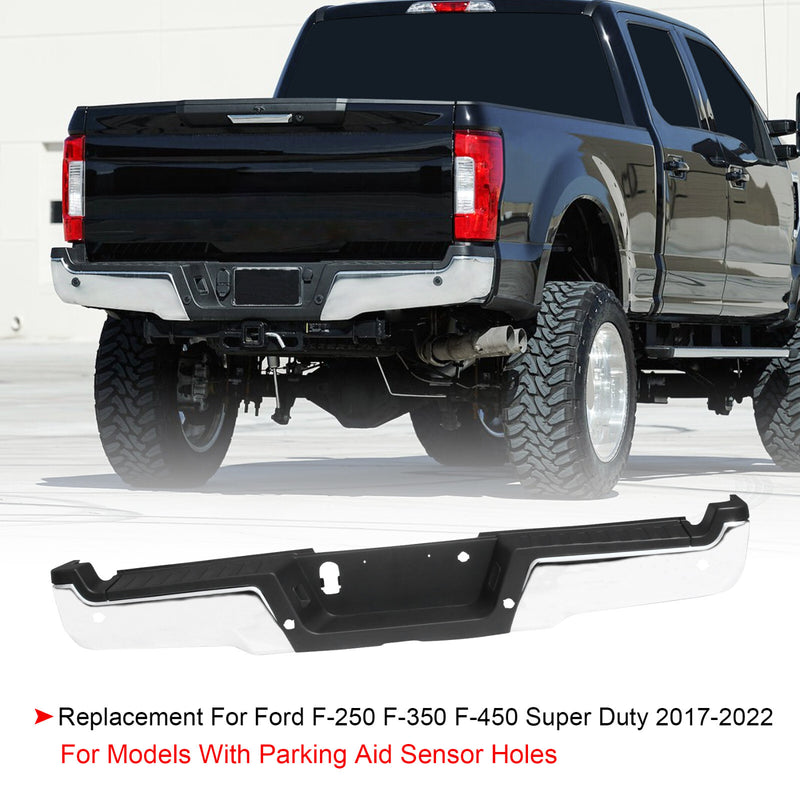 Chrome Rear Bumper Assembly with Park for Ford F-250 F-350 SuperDuty 2017-2022
